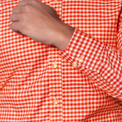 Oktoberfest Blus Orange Herr