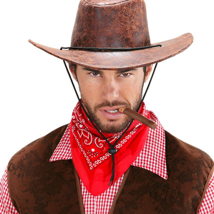 Röd bandana med mönster