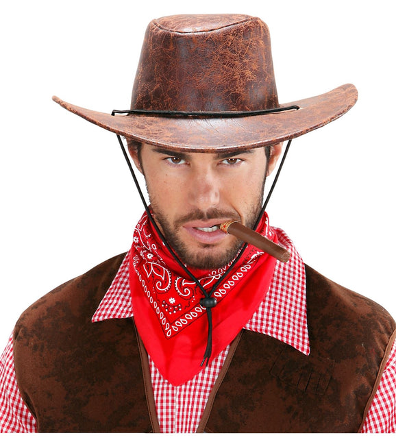 Röd bandana med mönster