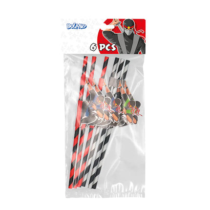 Ninja sugrör 20cm 6st