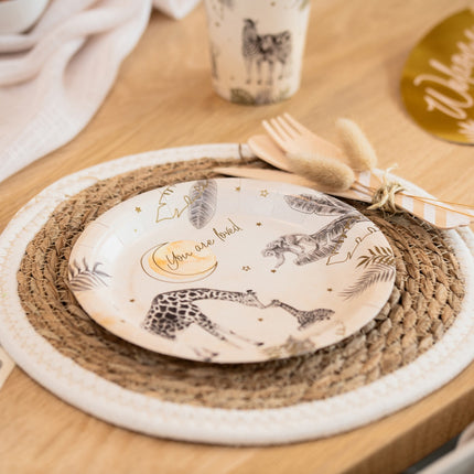 Födelsedagstallrikar Safari 18cm 8st