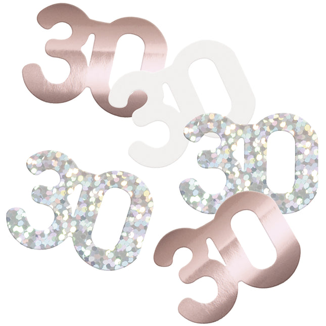 30-års konfettipåse roséguld 14gr