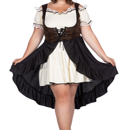 Cowgirlklänning för damer med korsett