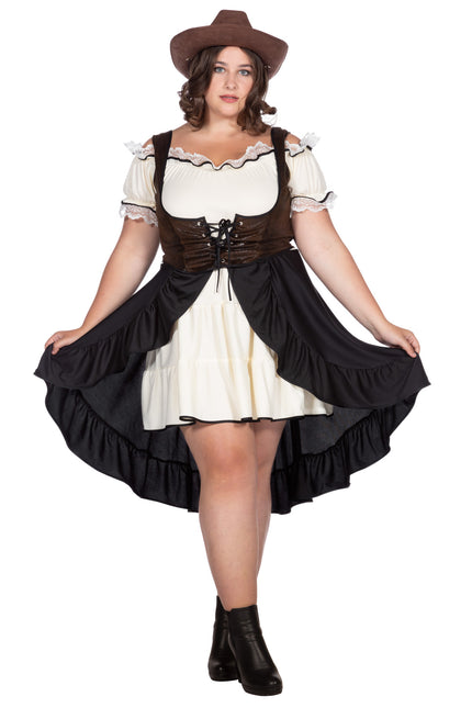 Cowgirlklänning för damer med korsett