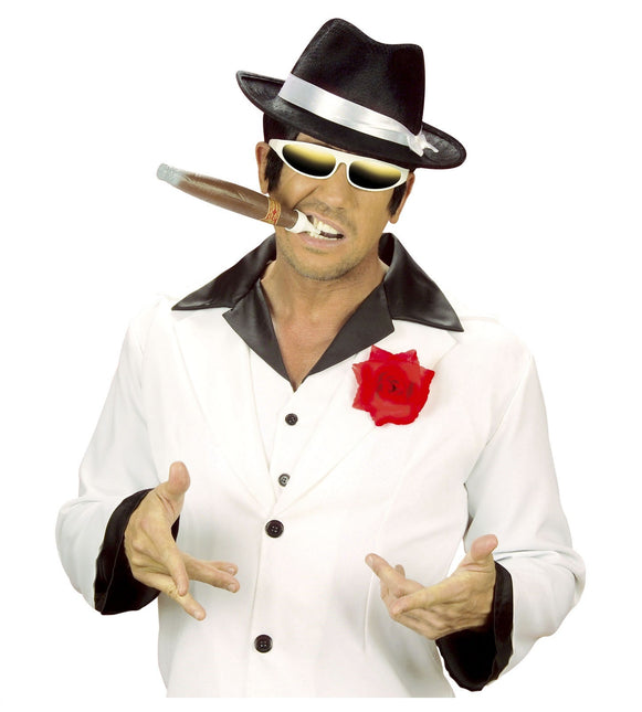 Röd brosch ros 10cm