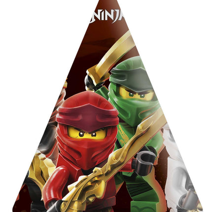 Lego Ninjago Partyhattar 6st