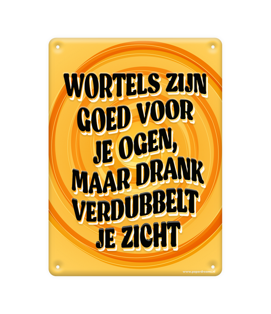 Metallskylt Morötter är bra