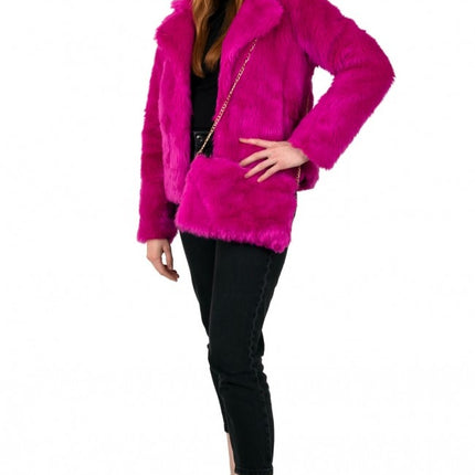 Handväska plysch lila