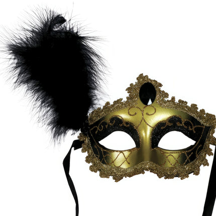 Venetiansk ögonmask Guld Svart