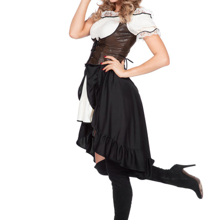 Cowgirlklänning för damer med korsett