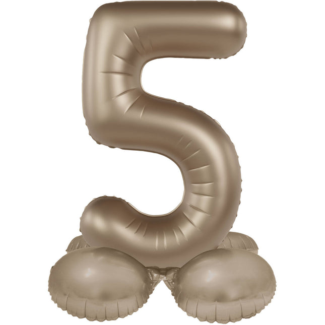 5 års figurballong guld 72 cm