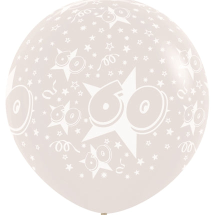 Ballonger Nummer 60 Klar 91cm 2st