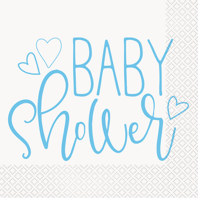 Baby Shower Servetter Blå 16st