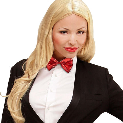 Röd rosett metallic