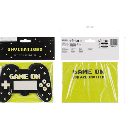 Inbjudningar till spelparty 16cm 6st