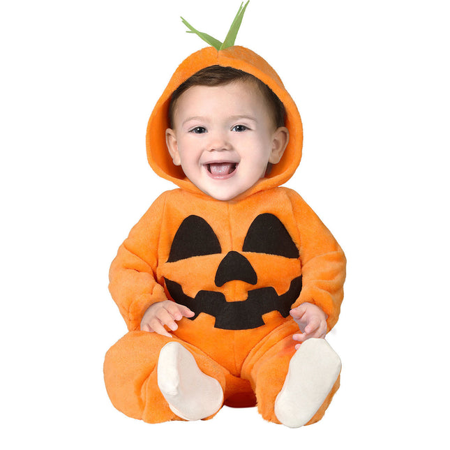 Pumpa Halloween Kostym Baby Svart Orange