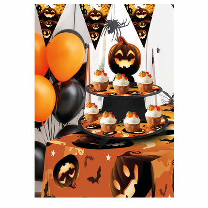 Orange Halloween bordsdekoration Pumpor 36cm