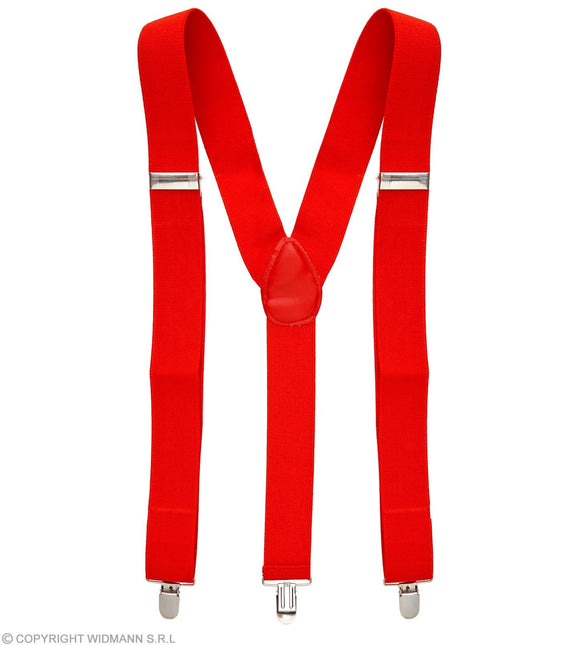 Hängslen, röd silver