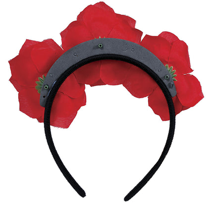 Pannband blommor med dödskallar