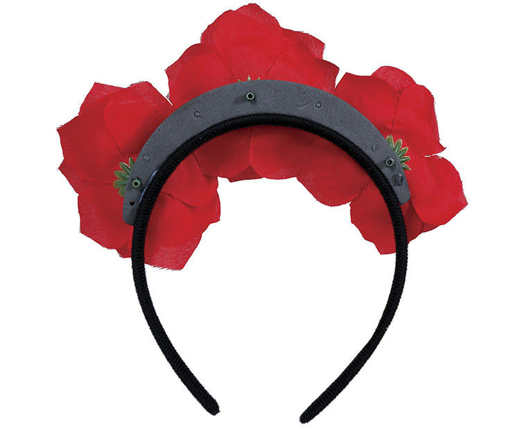 Pannband blommor med dödskallar