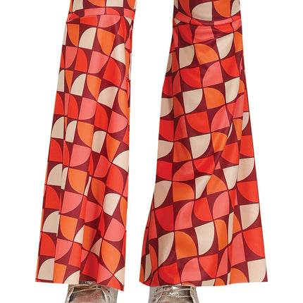 Disco 70S Jumpsuit Damer Retro