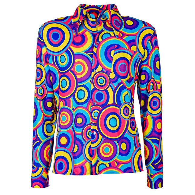 Disco 70S Blus Blå Bubblor för män