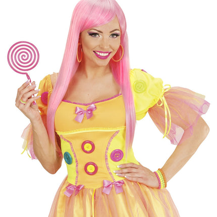 Neon orange örhängen ringar