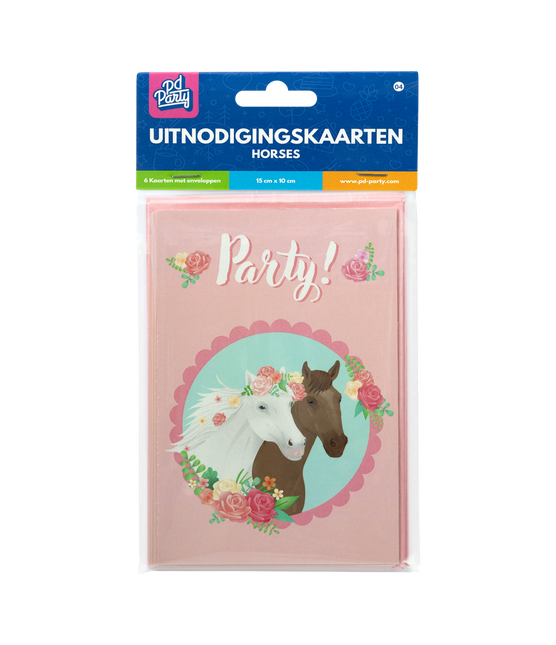 Häst Inbjudningar 6st