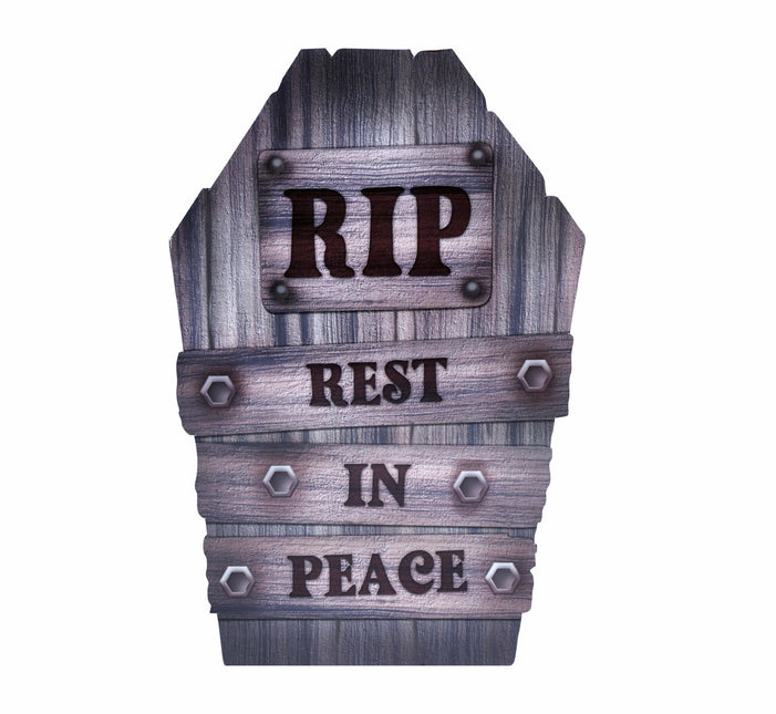 Halloween-dekoration gravsten Rip 56cm