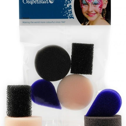 Färgade svampar Mix 8st