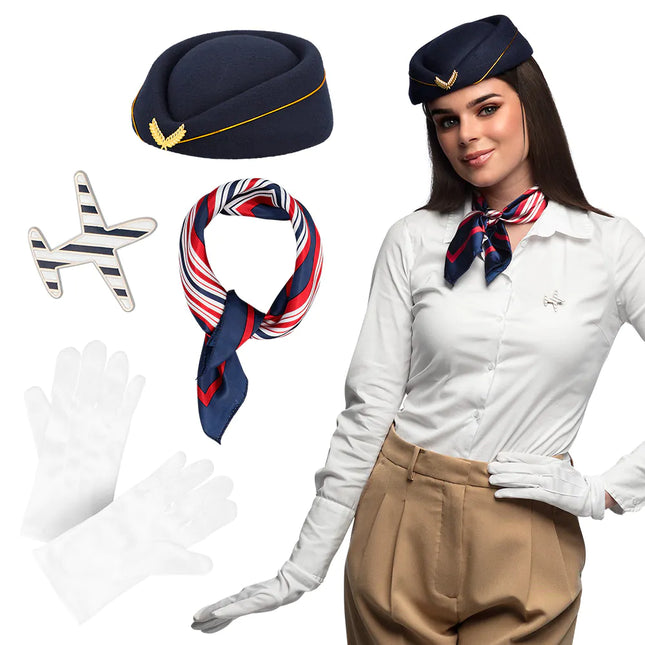 Stewardess Tillbehör Set Dam