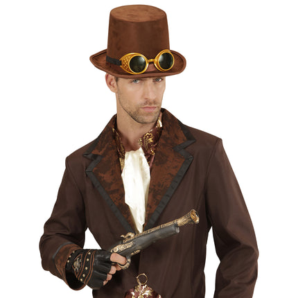 Steampunkhatt Brun