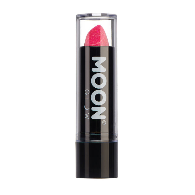 Moon Glow Neon UV Glitter Läppstift Hot Pink 4,2g