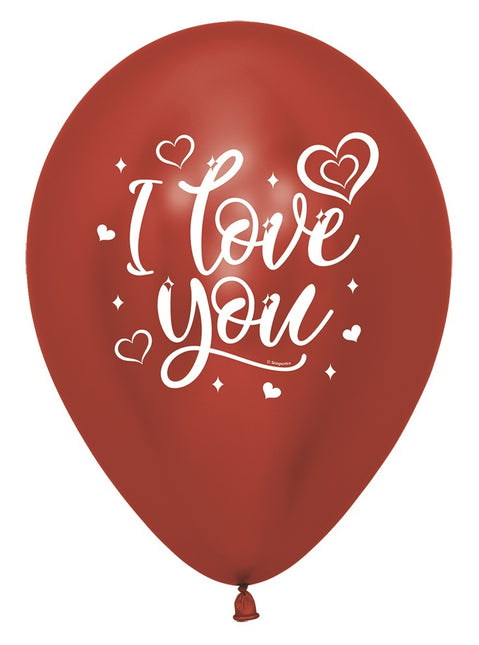 Ballonger I Love You Sparkly Reflex Mix 30cm 25st