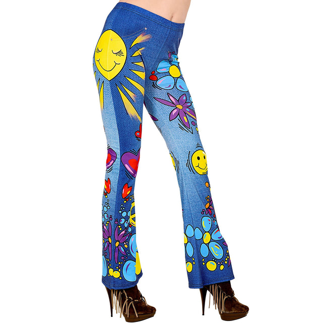 Hippie 60S Legging Blå Dam