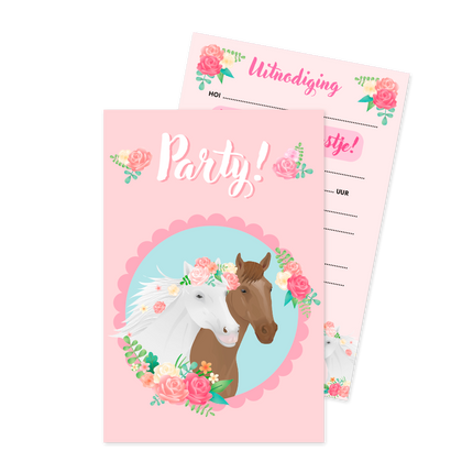 Häst Inbjudningar 6st