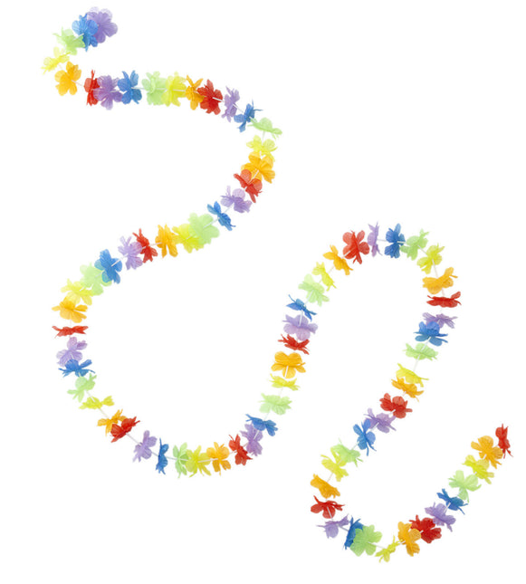 Färgad Hawaii-krans 3m