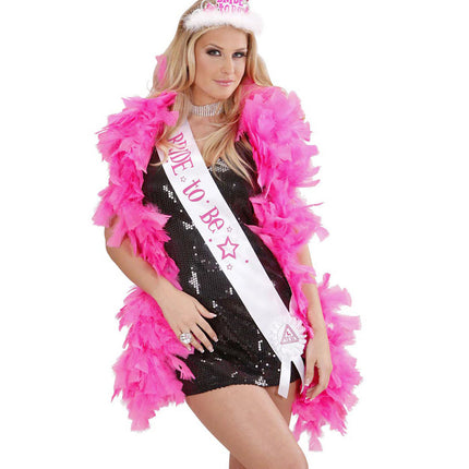 Vit rosa skärp blivande brud