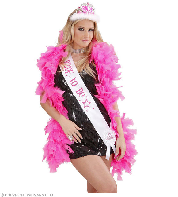 Vit rosa skärp blivande brud