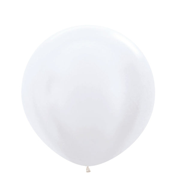 Ballonger Pärlvit 61cm 10st