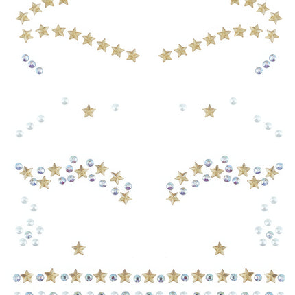 Ansiktsdekaler Silverstjärnor