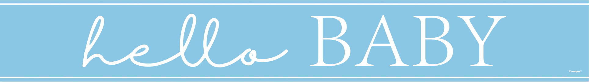 Födelsebanner Blå Hello Baby 2,74 m