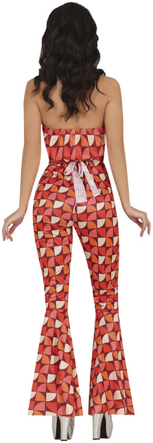 Disco 70S Jumpsuit Damer Retro