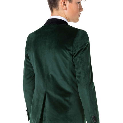 Mörkgrön Sammet Blazer Pojke Tonåring <tc>OppoSuits</tc>