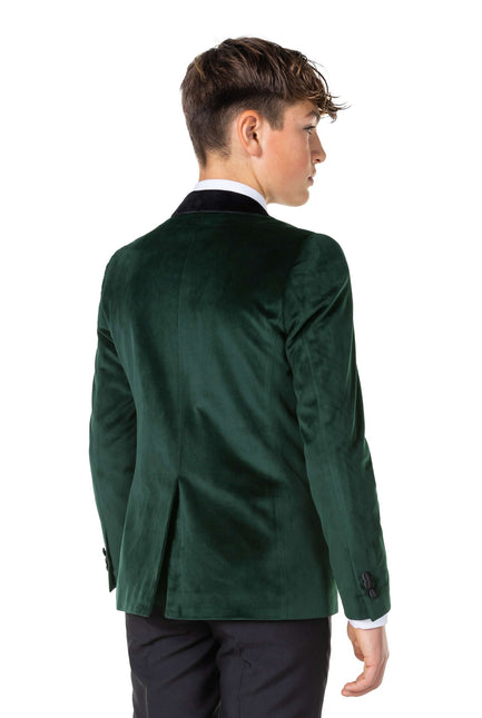 Mörkgrön Sammet Blazer Pojke Tonåring <tc>OppoSuits</tc>