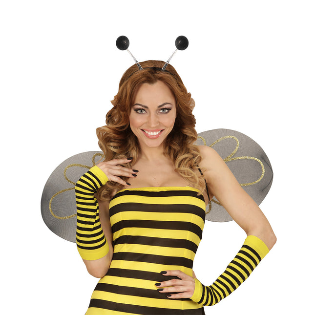 Svart hårbandsantenn med glitter