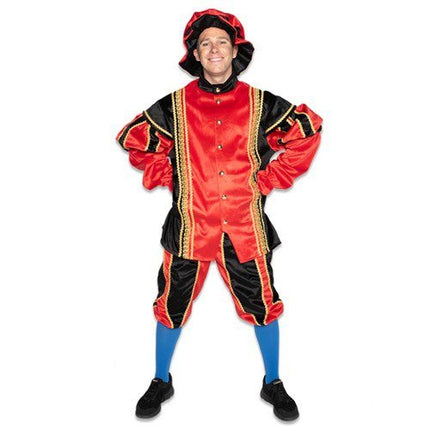 Pietenpak Fluweel Luxe Röd/Svart