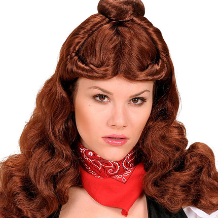 Röd bandana med mönster