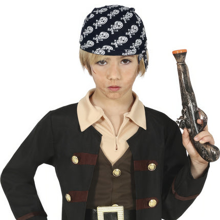 Piratbandana svart och vit