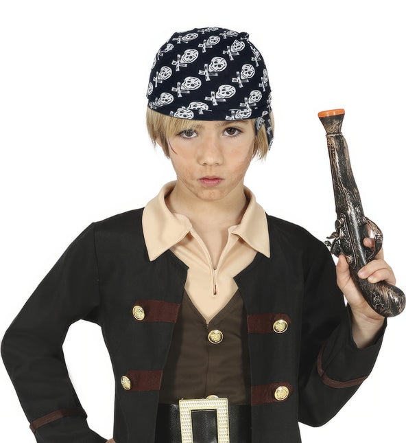 Piratbandana svart och vit